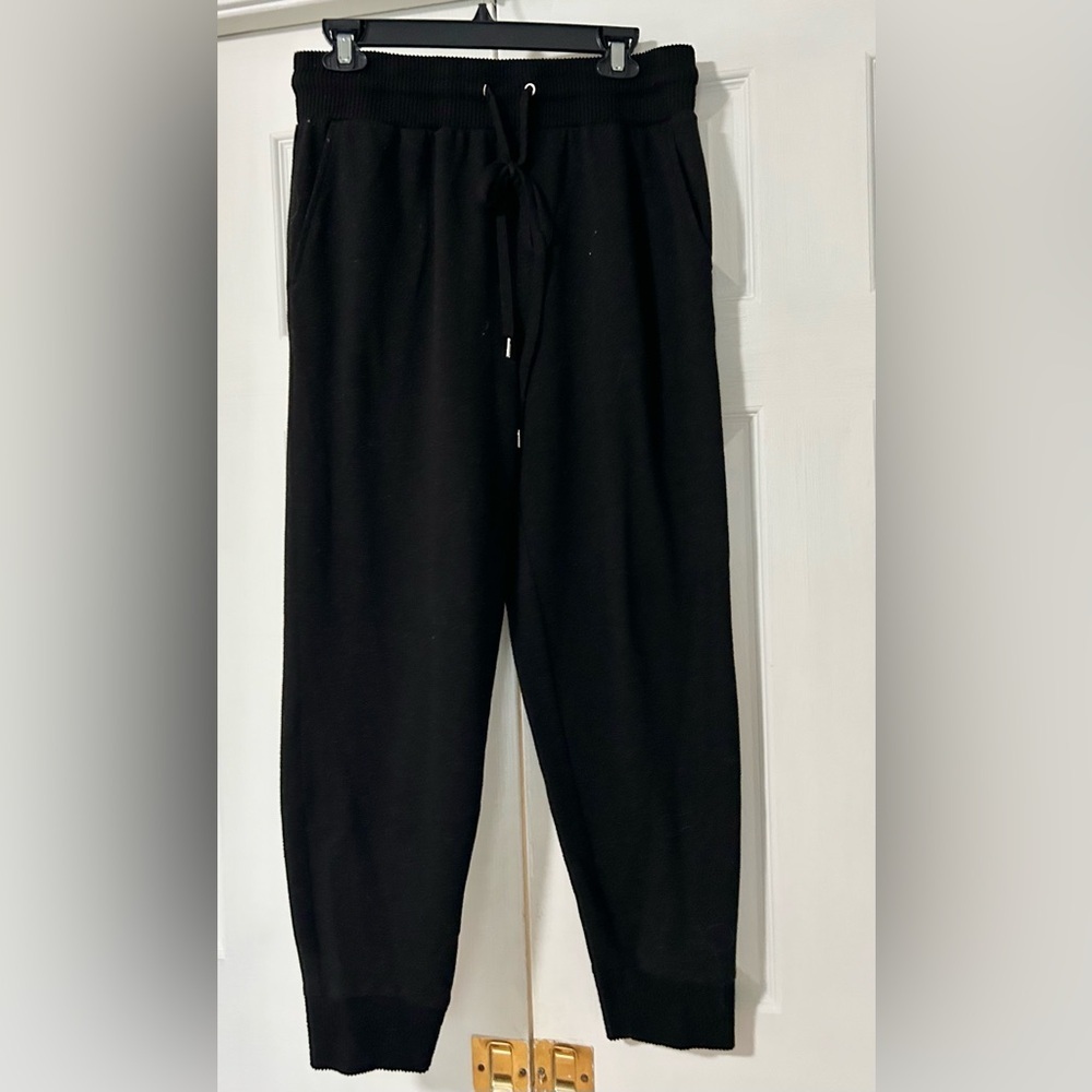 Time & tru pants black sweat yoga woman size large